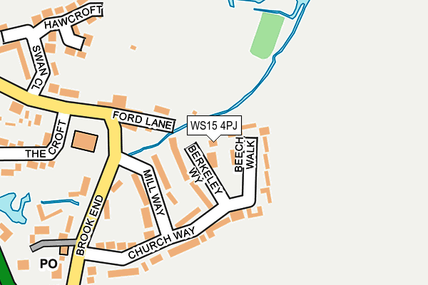 WS15 4PJ map - OS OpenMap – Local (Ordnance Survey) WS15 4PJ map - OS OpenMap – Local (Ordnance Survey)
