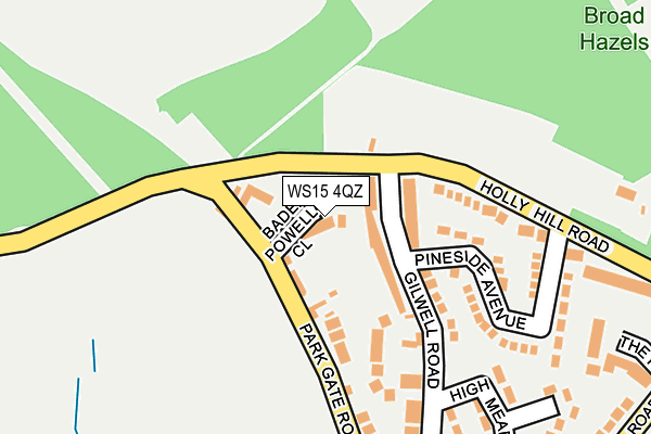 WS15 4QZ map - OS OpenMap – Local (Ordnance Survey) WS15 4QZ map - OS OpenMap – Local (Ordnance Survey)