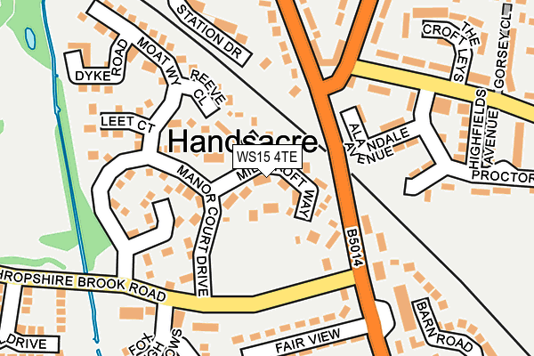 WS15 4TE map - OS OpenMap – Local (Ordnance Survey) WS15 4TE map - OS OpenMap – Local (Ordnance Survey)
