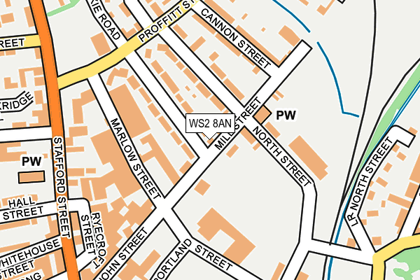 WS2 8AN map - OS OpenMap – Local (Ordnance Survey) WS2 8AN map - OS OpenMap – Local (Ordnance Survey)