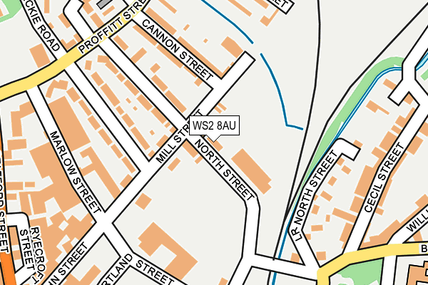 WS2 8AU map - OS OpenMap – Local (Ordnance Survey) WS2 8AU map - OS OpenMap – Local (Ordnance Survey)