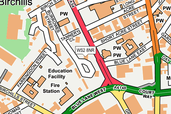 WS2 8NR map - OS OpenMap – Local (Ordnance Survey) WS2 8NR map - OS OpenMap – Local (Ordnance Survey)