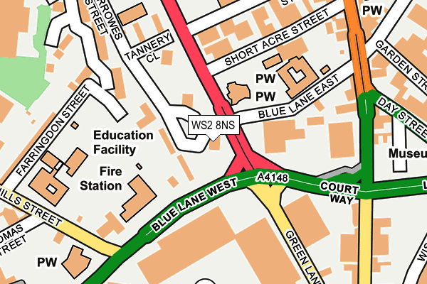 WS2 8NS map - OS OpenMap – Local (Ordnance Survey) WS2 8NS map - OS OpenMap – Local (Ordnance Survey)
