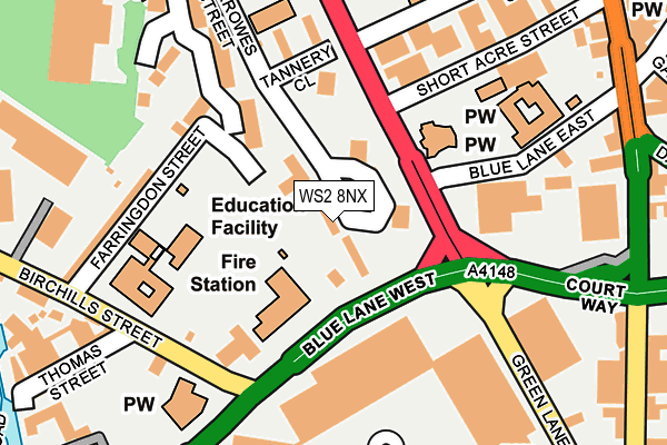 WS2 8NX map - OS OpenMap – Local (Ordnance Survey) WS2 8NX map - OS OpenMap – Local (Ordnance Survey)