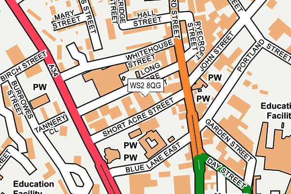WS2 8QG map - OS OpenMap – Local (Ordnance Survey) WS2 8QG map - OS OpenMap – Local (Ordnance Survey)