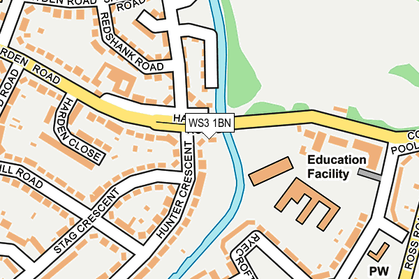 WS3 1BN map - OS OpenMap – Local (Ordnance Survey) WS3 1BN map - OS OpenMap – Local (Ordnance Survey)