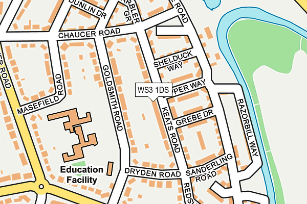 WS3 1DS map - OS OpenMap – Local (Ordnance Survey) WS3 1DS map - OS OpenMap – Local (Ordnance Survey)