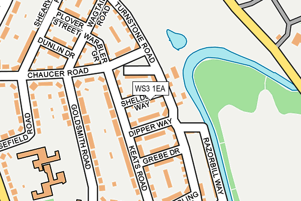 WS3 1EA map - OS OpenMap – Local (Ordnance Survey) WS3 1EA map - OS OpenMap – Local (Ordnance Survey)