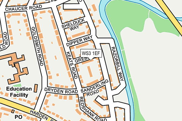 WS3 1EF map - OS OpenMap – Local (Ordnance Survey) WS3 1EF map - OS OpenMap – Local (Ordnance Survey)