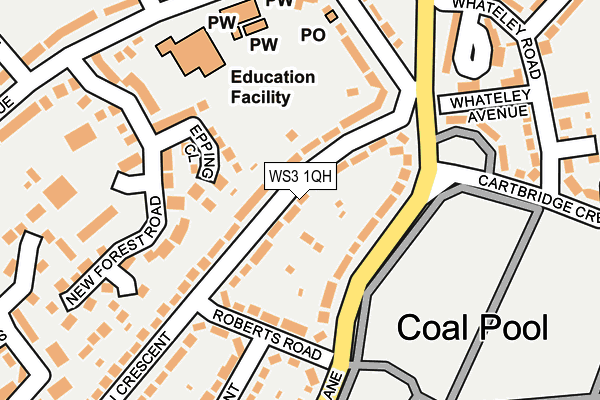 WS3 1QH map - OS OpenMap – Local (Ordnance Survey) WS3 1QH map - OS OpenMap – Local (Ordnance Survey)