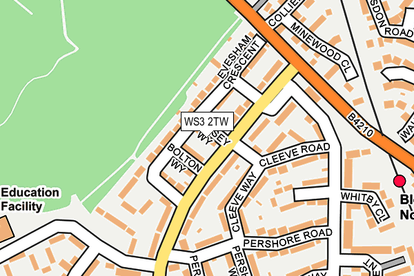 WS3 2TW map - OS OpenMap – Local (Ordnance Survey) WS3 2TW map - OS OpenMap – Local (Ordnance Survey)