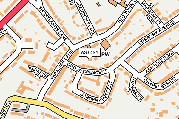 WS3 4NY map - OS OpenMap – Local (Ordnance Survey) WS3 4NY map - OS OpenMap – Local (Ordnance Survey)