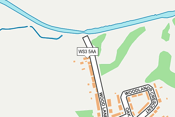 WS3 5AA map - OS OpenMap – Local (Ordnance Survey) WS3 5AA map - OS OpenMap – Local (Ordnance Survey)