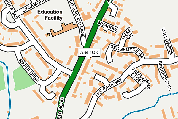 WS4 1QR map - OS OpenMap – Local (Ordnance Survey) WS4 1QR map - OS OpenMap – Local (Ordnance Survey)