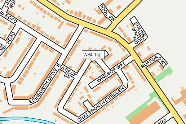 WS4 1QT map - OS OpenMap – Local (Ordnance Survey) WS4 1QT map - OS OpenMap – Local (Ordnance Survey)