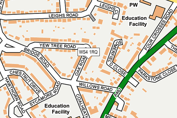 WS4 1RQ map - OS OpenMap – Local (Ordnance Survey) WS4 1RQ map - OS OpenMap – Local (Ordnance Survey)