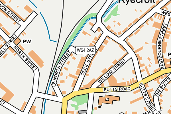 WS4 2AZ map - OS OpenMap – Local (Ordnance Survey) WS4 2AZ map - OS OpenMap – Local (Ordnance Survey)