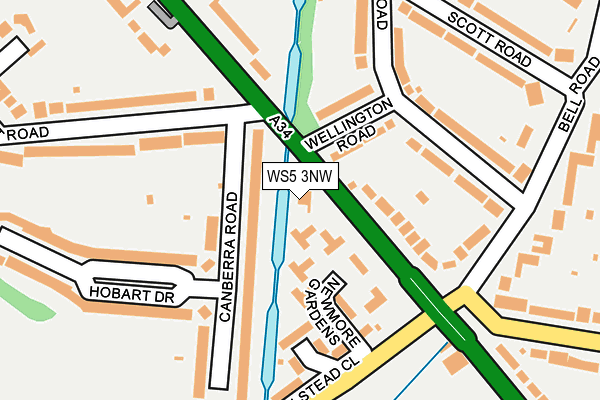 WS5 3NW map - OS OpenMap – Local (Ordnance Survey) WS5 3NW map - OS OpenMap – Local (Ordnance Survey)