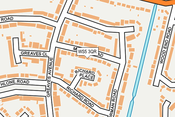 WS5 3QR map - OS OpenMap – Local (Ordnance Survey) WS5 3QR map - OS OpenMap – Local (Ordnance Survey)