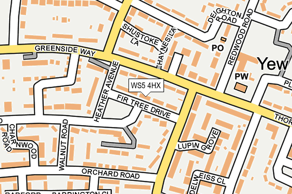 WS5 4HX map - OS OpenMap – Local (Ordnance Survey) WS5 4HX map - OS OpenMap – Local (Ordnance Survey)