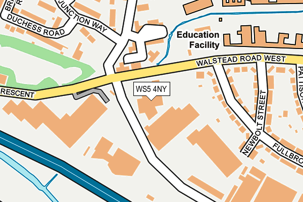 WS5 4NY map - OS OpenMap – Local (Ordnance Survey) WS5 4NY map - OS OpenMap – Local (Ordnance Survey)