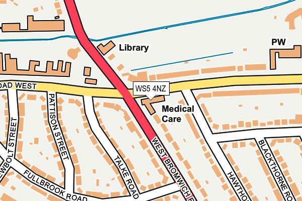 WS5 4NZ map - OS OpenMap – Local (Ordnance Survey) WS5 4NZ map - OS OpenMap – Local (Ordnance Survey)