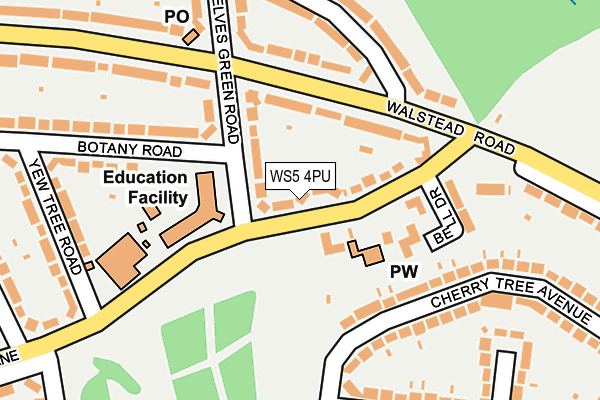 WS5 4PU map - OS OpenMap – Local (Ordnance Survey) WS5 4PU map - OS OpenMap – Local (Ordnance Survey)