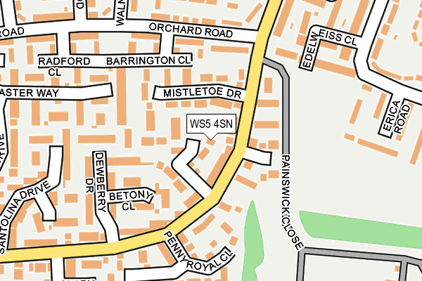 WS5 4SN map - OS OpenMap – Local (Ordnance Survey) WS5 4SN map - OS OpenMap – Local (Ordnance Survey)