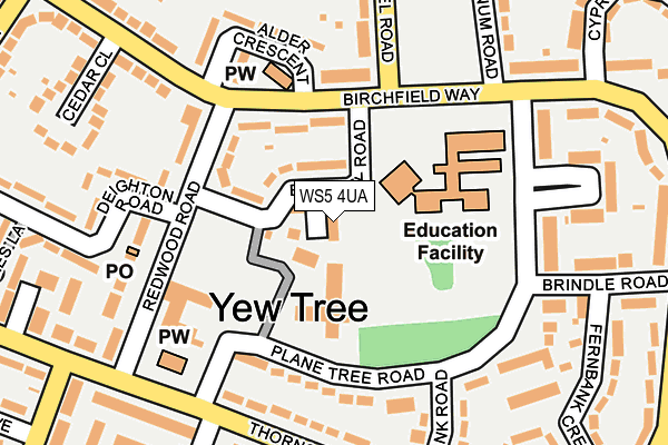 WS5 4UA map - OS OpenMap – Local (Ordnance Survey) WS5 4UA map - OS OpenMap – Local (Ordnance Survey)