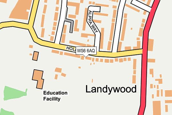 WS6 6AQ map - OS OpenMap – Local (Ordnance Survey) WS6 6AQ map - OS OpenMap – Local (Ordnance Survey)