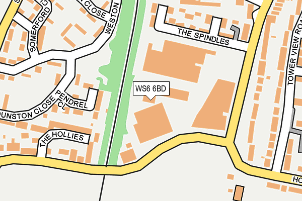 WS6 6BD map - OS OpenMap – Local (Ordnance Survey) WS6 6BD map - OS OpenMap – Local (Ordnance Survey)