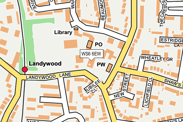 WS6 6EW map - OS OpenMap – Local (Ordnance Survey) WS6 6EW map - OS OpenMap – Local (Ordnance Survey)