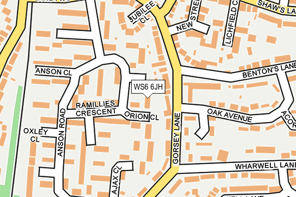 WS6 6JH map - OS OpenMap – Local (Ordnance Survey) WS6 6JH map - OS OpenMap – Local (Ordnance Survey)