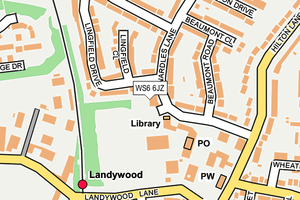 WS6 6JZ map - OS OpenMap – Local (Ordnance Survey) WS6 6JZ map - OS OpenMap – Local (Ordnance Survey)