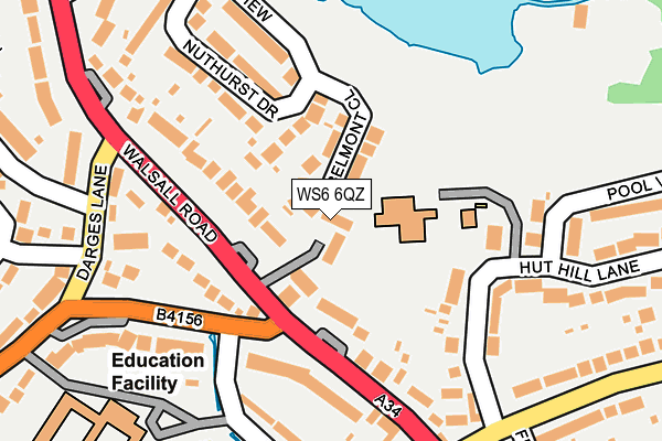 WS6 6QZ map - OS OpenMap – Local (Ordnance Survey) WS6 6QZ map - OS OpenMap – Local (Ordnance Survey)