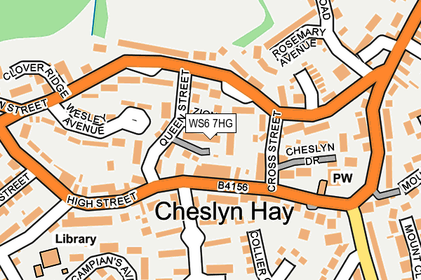 WS6 7HG map - OS OpenMap – Local (Ordnance Survey) WS6 7HG map - OS OpenMap – Local (Ordnance Survey)