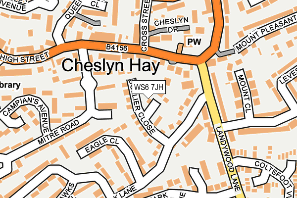 WS6 7JH map - OS OpenMap – Local (Ordnance Survey) WS6 7JH map - OS OpenMap – Local (Ordnance Survey)