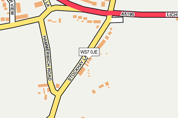 WS7 0JE map - OS OpenMap – Local (Ordnance Survey) WS7 0JE map - OS OpenMap – Local (Ordnance Survey)