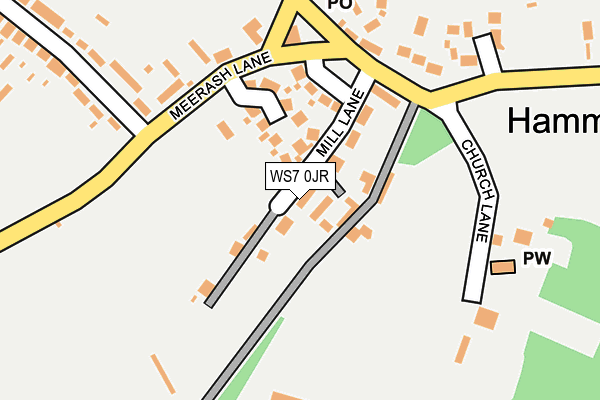 WS7 0JR map - OS OpenMap – Local (Ordnance Survey) WS7 0JR map - OS OpenMap – Local (Ordnance Survey)
