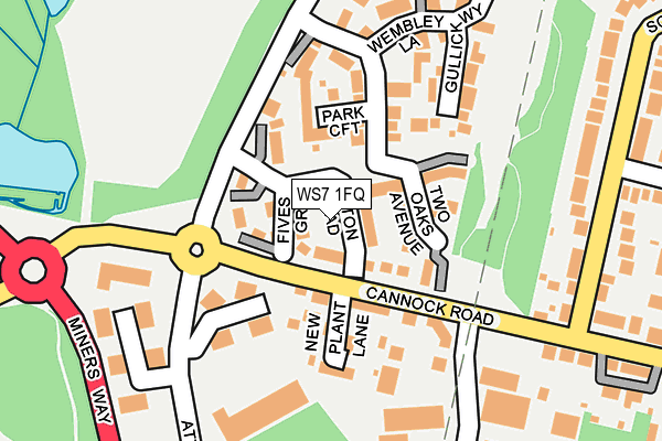WS7 1FQ map - OS OpenMap – Local (Ordnance Survey) WS7 1FQ map - OS OpenMap – Local (Ordnance Survey)