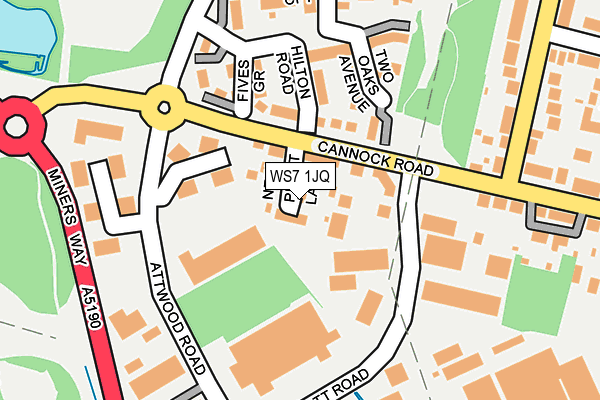 WS7 1JQ map - OS OpenMap – Local (Ordnance Survey) WS7 1JQ map - OS OpenMap – Local (Ordnance Survey)