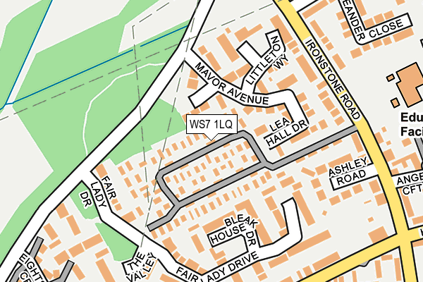 WS7 1LQ map - OS OpenMap – Local (Ordnance Survey) WS7 1LQ map - OS OpenMap – Local (Ordnance Survey)