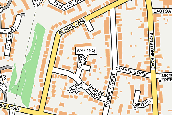 WS7 1NQ map - OS OpenMap – Local (Ordnance Survey) WS7 1NQ map - OS OpenMap – Local (Ordnance Survey)