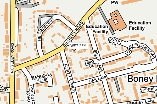 WS7 2FY map - OS OpenMap – Local (Ordnance Survey) WS7 2FY map - OS OpenMap – Local (Ordnance Survey)