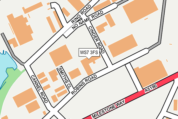 WS7 3FS map - OS OpenMap – Local (Ordnance Survey) WS7 3FS map - OS OpenMap – Local (Ordnance Survey)