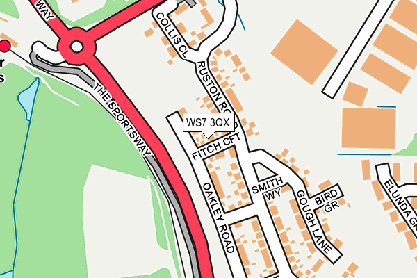 WS7 3QX map - OS OpenMap – Local (Ordnance Survey) WS7 3QX map - OS OpenMap – Local (Ordnance Survey)