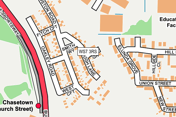 WS7 3RS map - OS OpenMap – Local (Ordnance Survey) WS7 3RS map - OS OpenMap – Local (Ordnance Survey)