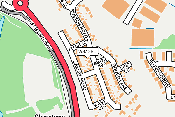 WS7 3RU map - OS OpenMap – Local (Ordnance Survey) WS7 3RU map - OS OpenMap – Local (Ordnance Survey)