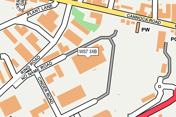 WS7 3XB map - OS OpenMap – Local (Ordnance Survey) WS7 3XB map - OS OpenMap – Local (Ordnance Survey)