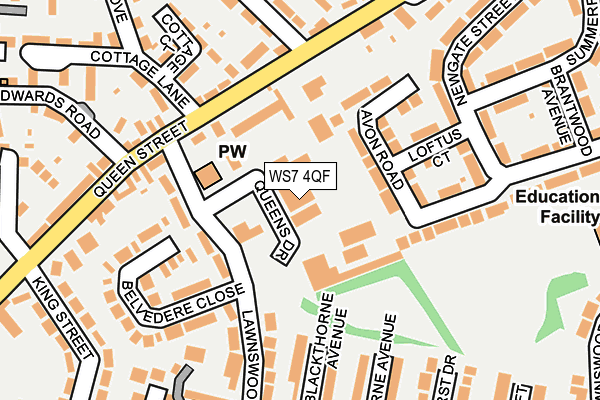 WS7 4QF map - OS OpenMap – Local (Ordnance Survey) WS7 4QF map - OS OpenMap – Local (Ordnance Survey)